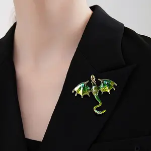 Dragon Brooch - Premium Light Luxury Minimalist Men's Suit & Coat Accessory, Year of the Dragon Lapel Pin, Party Jewelry & Holiday Gift