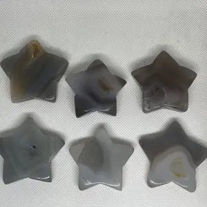 Medium Size Druzy Star Crystal Carvings.