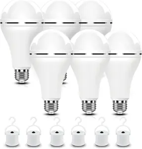 6-Pack Rechargeable Hanging Lantern Unit 1200mAh Battery Powered Portable Daylight Tool with Hook for Home and Tent