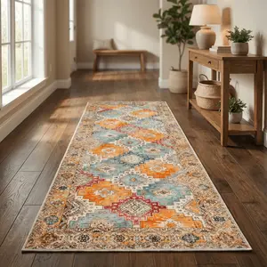 Luxe Persian Runner - Non-Slip & Easy-Clean 60x160cm