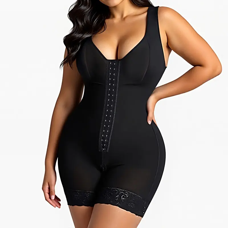 Women’s Tummy  Full Body  Butt Lifter  with Hooks & Zipper colombian  magic Bridal Compression Womenswear shaper bodysuit