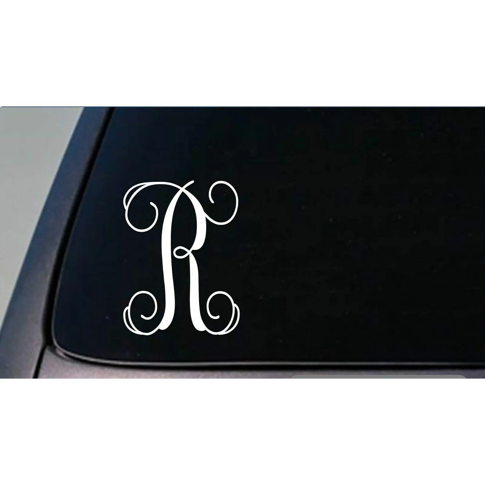 Monogram R Vine Initiali363 Tall Vinyl Decal – 6 Inch