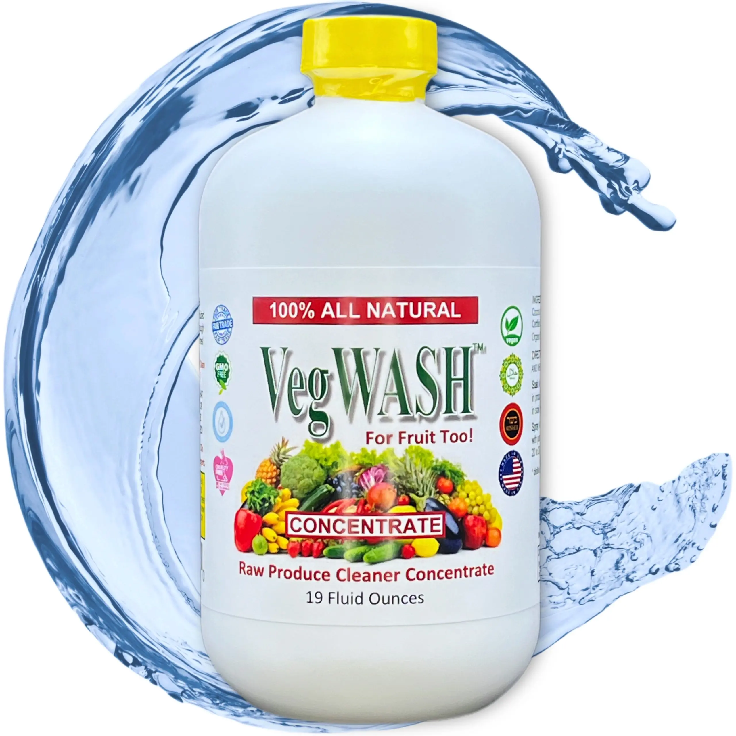 VegWASH Raw Produce Cleaner Concentrate (Scented) - 19 Fl Oz in Plastic Bottle