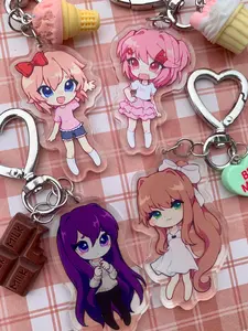 DOKI DOKI First Date Acrylic Keychains, Cute Keyring Accessory, Fun Charm For Backpack Or Purse, High Quality and Customer Favorite Items #2, 3''x3''