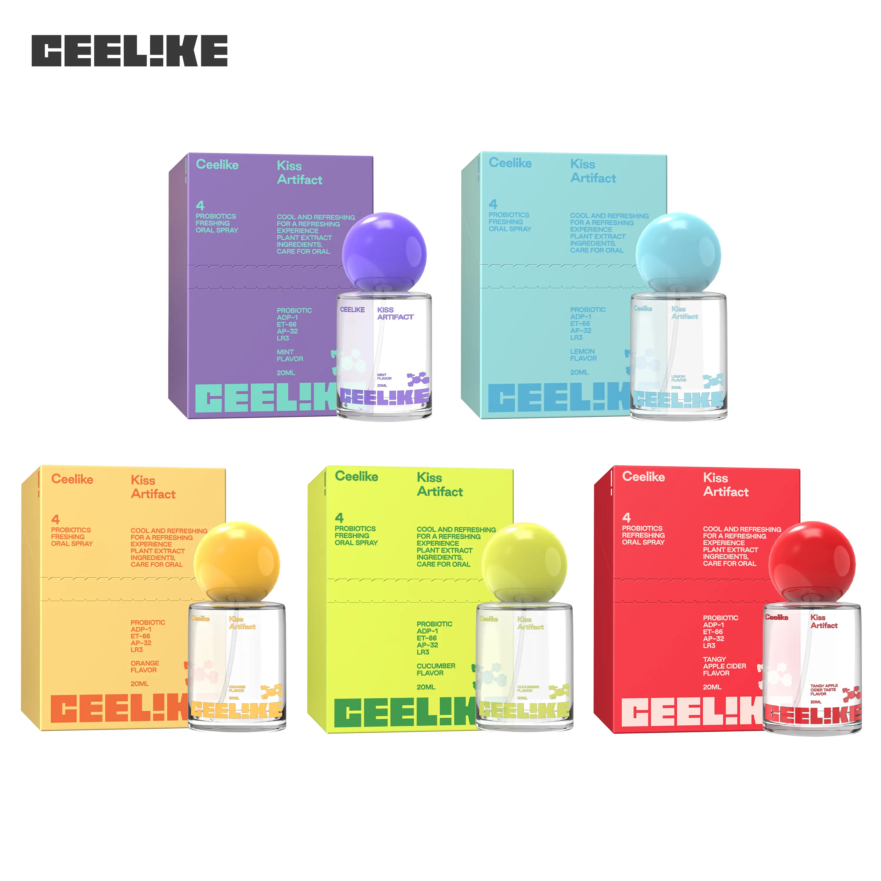 CEELIKE Oral Spray | Five Flavors Available | 20ml for Long-Lasting Freshness & Oral Care | Sugar-Free