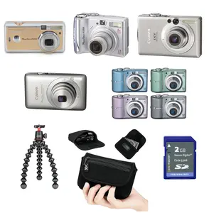 Powershot Digital Camera Y2K Digicam Bundle With Accessories Genuine CCD Sensor Vintage