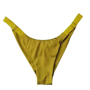 Piper Bottom - Centered Chartreuse Adjustable bikini bottom, Hipster, high waist, Bikini in green with Comfortable Fit seamless finish