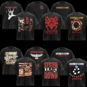Vintage System of A Down Band Wash T-shirt, SOAD T-Shirt, Music Graphic Tee, Rock Band Shirt, Retro Music Tee, Rock Music Lover Shirt, Vintage Band Shirts Casual Fabric Fit Top, Top Men's and Women's Clothing