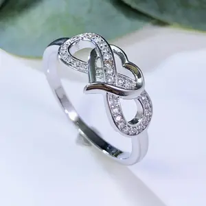 1 exquisite fashion heart shaped ring for women, surprise gift for valentine's day or wedding, suitable for any outfit