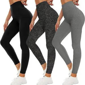 Viconow Black High-Waisted Leggings for Women - Buttery Soft Workout Yoga Athletic Leggings Breathable Comfortable