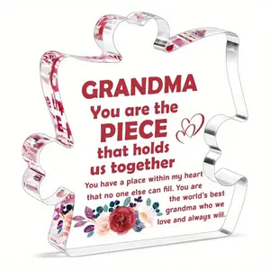 Grandmother Acrylic Decorative Logo/plaque, Creative Gift for Grandmother, Birthday, Mother's Day, Christmas, Thanksgiving Present, Acrylic Desktop Decoration, Acrylic Photo Plaque
