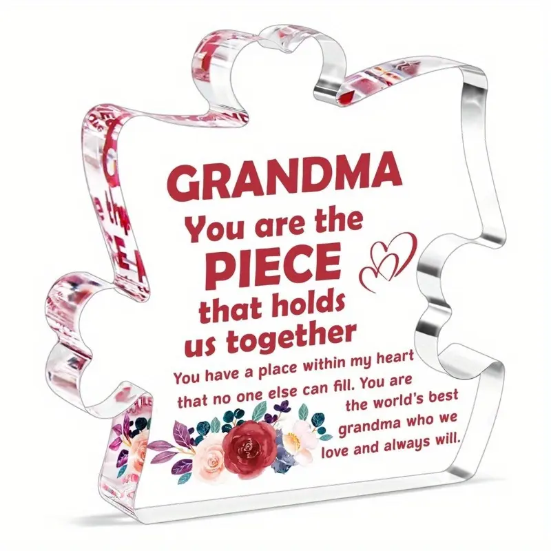 Grandmother Acrylic Decorative Logo/plaque, Creative Gift for Grandmother, Birthday, Mother's Day, Christmas, Thanksgiving Present, Acrylic Desktop Decoration, Acrylic Photo Plaque, Acrylic Sign, Acrylic Signage Plaque, Home Decor