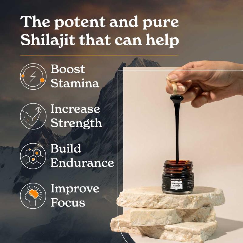 BetterAlt Pure Himalayan Shilajit Resin | Himalayan Superfood | Lab-Tested for Purity | Helps Build Energy Levels | 75 Servings | Dietary Supplement