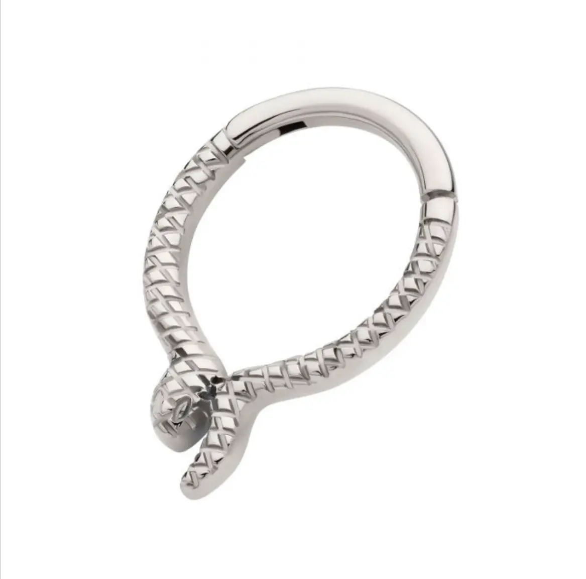 Titanium snake septum or daith ring | snake jewelry | goth jewelry | 16 gauge | snake earrings