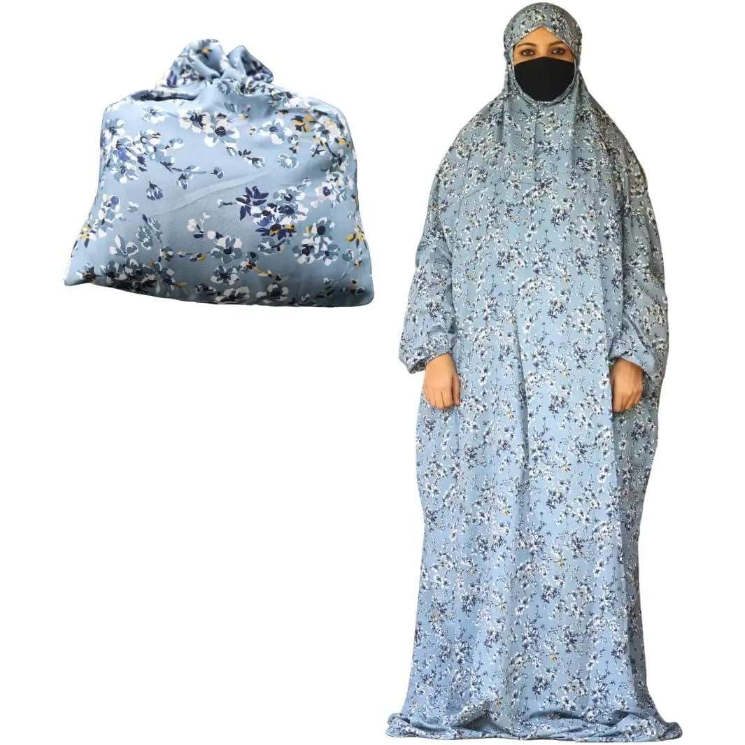 Islamic Prayer Dress for Women – Free Size, Muslim Dress with Hijab, Jilbab/Niskarakuppayam/Namaz Khimar/Prayer Clothes Niqab Khimar – Islamic Premium