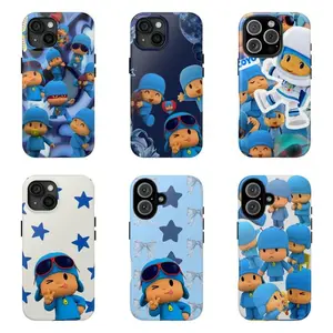 Blue Pocoyo Childhood Phone Case, Cute Cartoon Design, Tough Shockproof Protective Cover, Fan Christmas Gift for Her/Him, Compatible with iPhone 11-17 Pro Max/Plus and Samsung Galaxy S23-25