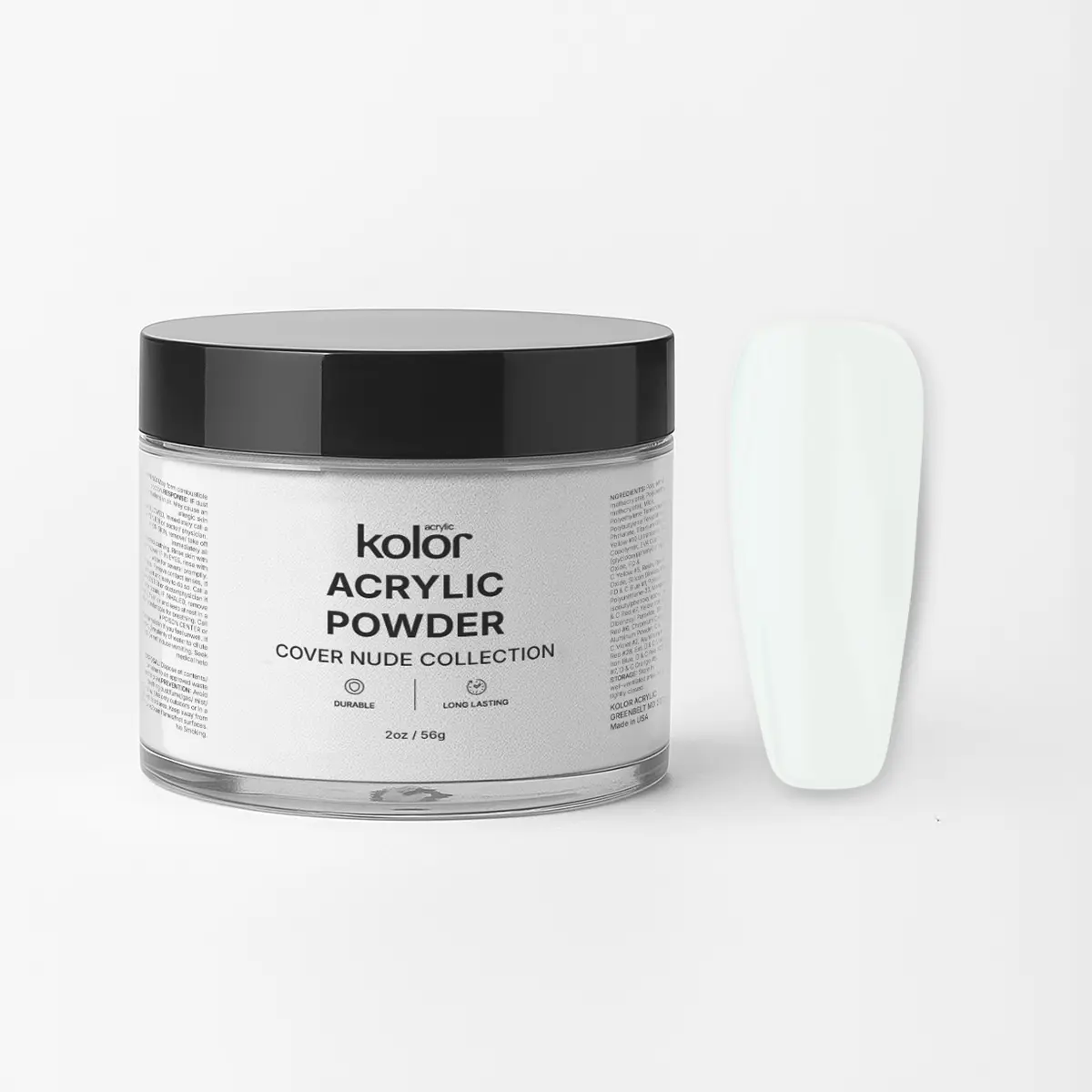 Milky White Acrylic Nail Powder for Manicure & Nail Art by KolorAcrylic