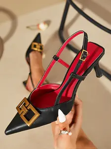 Women's Elegant Heeled Sandals, Fashion Pointed Toe High Heel Sandals, Versatile Shoes for Daily Wear, Elegant Classy Sandals