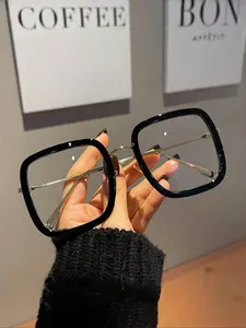 Women's Cute Square Frame Eyeglasses, Fashion Anti-blue Light Eyeglasses for Work, Daily Clothing Decor, Perfect for Student Daily Use Computer, TV, Game and Mobile Phone, Stylish Square Frames