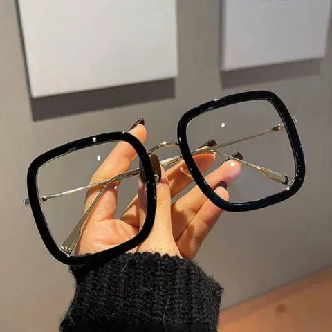Women's Cute Square Frame Eyeglasses, Fashion Anti-blue Light Eyeglasses for Work, Daily Clothing Decor, Perfect for Student Daily Use Computer, TV, Game and Mobile Phone, Stylish Square Frames, Square Frame Eyewear