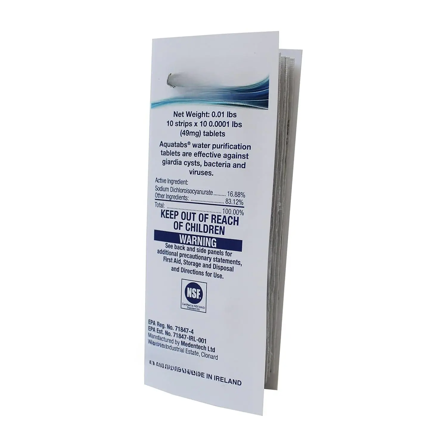 49mg Water Purification Tablets (100 Pack).  System for Hiking, Backpacking, Camping, , , and Home-Use. Easy to Use  and .
