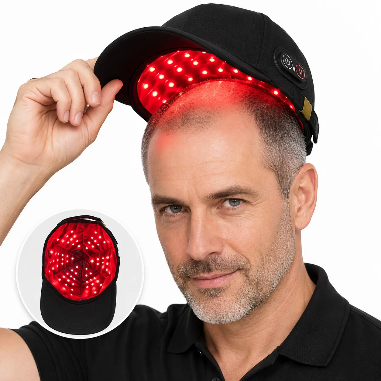 FDA Cleared - Red Light Therapy Cap for Hair Growth 86 Lasers & LEDs Black Adjustable Hat for Hair Health and Growth Convenient Hair Care Routine
