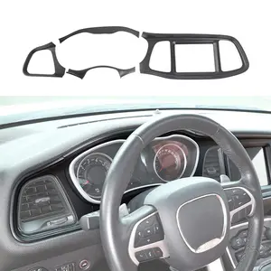 Perfect Compatibility Central Control Dashboard Panel Trim Cover, for 2015+ Dodge Challenger Car Interior Sticker Accessory