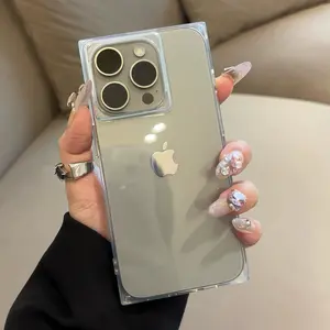 Ice Cube TPU soft case for iphone 17Pro/15/14promax Square Simple Soft Rubber iPhone13pro/12 Mobile Phone Case,Anti-drop Clear Phone Case,Total Protective Shockproof Phone