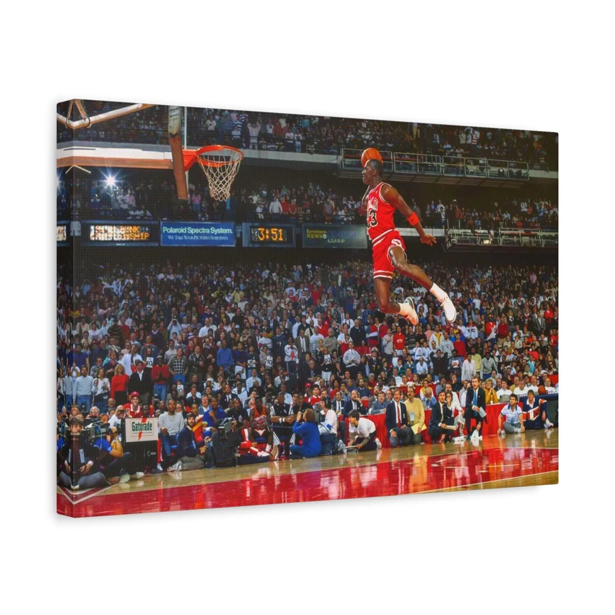 Michael Jordan Dunk Contest Poster | Chicago Bulls Wall Art | NBA Basketball Print For Man Cave Decor