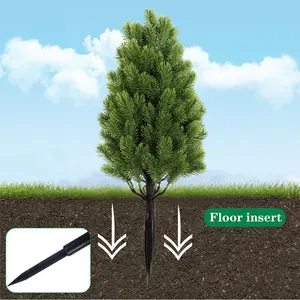 1 simulated Christmas tree (excluding pots), small floor insert style, simulated pine branch plants, Christmas garden decoration accessories, home artificial fake pine needles