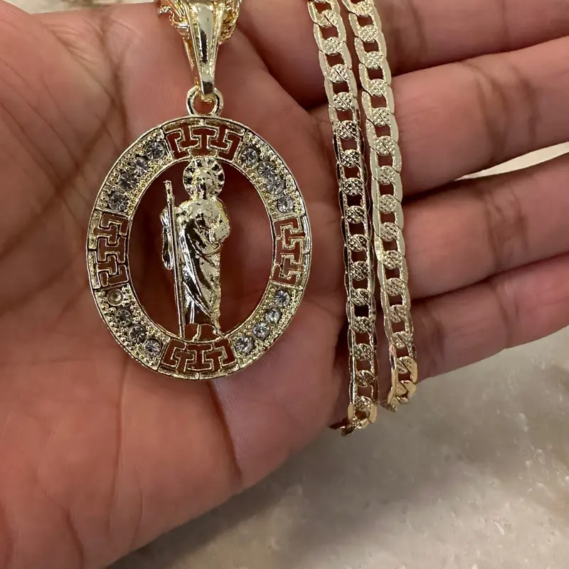 San Judas Tadeo Necklace 20inches Male Anniversary Daily Female