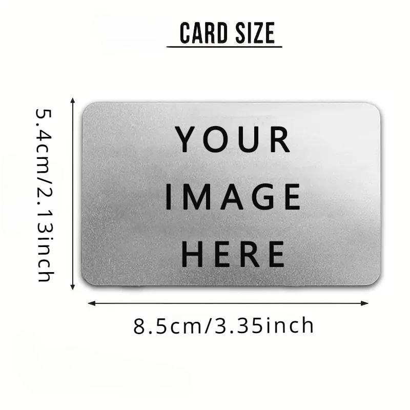 Customized Po Wallet Card Text VIP Metal Card Personalized Aluminum Sheet Thin Design Picture Business Waterproof Card Gift