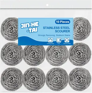 20 Pack Stainless Steel Scrubber, Steel Wool Srubber for Scouring Stubborn Messes from Pots and Pans Stoves Broiler Racks Grills and Cleaning Sponges