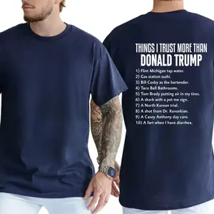 Things I Trust More Than DT T-shirt, Funny 8647 Shirt, FDT Shirt, Democrat Tee, Liberal Tee, Unisex Cotton Graphic Top