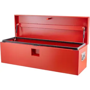 Heavy Duty Steel Truck Bed Toolbox – 30x15 Inch Waterproof Storage Chest with Dual Hydraulic Levers, Secure Lock – Fits Pickup, RV, Trailer, Workshop