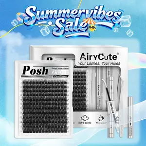 Voluminous Queen Cluster Lashes, Cosmetic False Lashes with Ultra-Dense, Waterproof, Long-Lasting Volume, Beginner-Friendly DIY for Flawless Look, Makeup Stockup Essential, Trendy Beauty Item