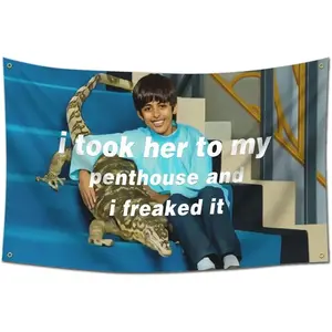 I took her to my penthouse ravi Flag for Room 3x5Feet College Dorm Room Man Cave Frat Wall Outdoor Decor Flag   Room Decor Decoration Print