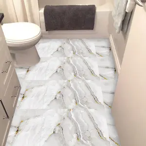 20pcs Marble Pattern Decorative Tile Stickers, Waterproof Oil-Proof Erasable Kitchen Tiles, Decorative Floor Sticker, 11.81x11.81 Inch Home Renovation Wall Decals