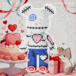 Valentine Series Heart Lucky Teddy Bear 3D Jigsaw Puzzle Building Creative Decoration, Birthday Halloween Christmas Gift, Perfect for Personal Use or Present