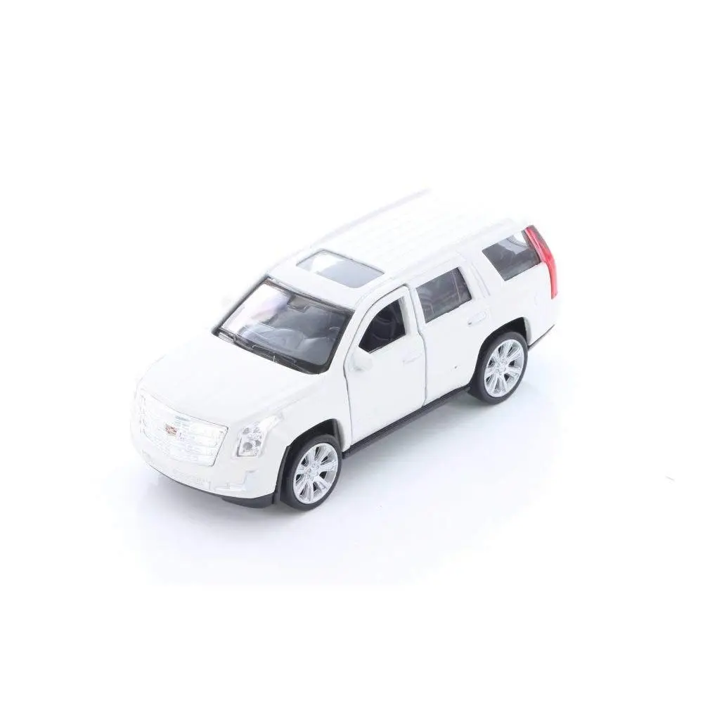2017 Cadillac Escalade White SUV Collectibles Model Cars - Welly 43751WH, 1:38 Scale Car Model Replica Diecast Toys with Rolling Wheeled Pullback Function