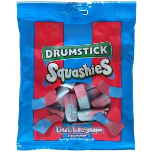 Squashies Drumstick Bubblegum - 5 Oz  - Pack of 1 - Sweet Flavor - Free from Artificial Colors - Candy Snack