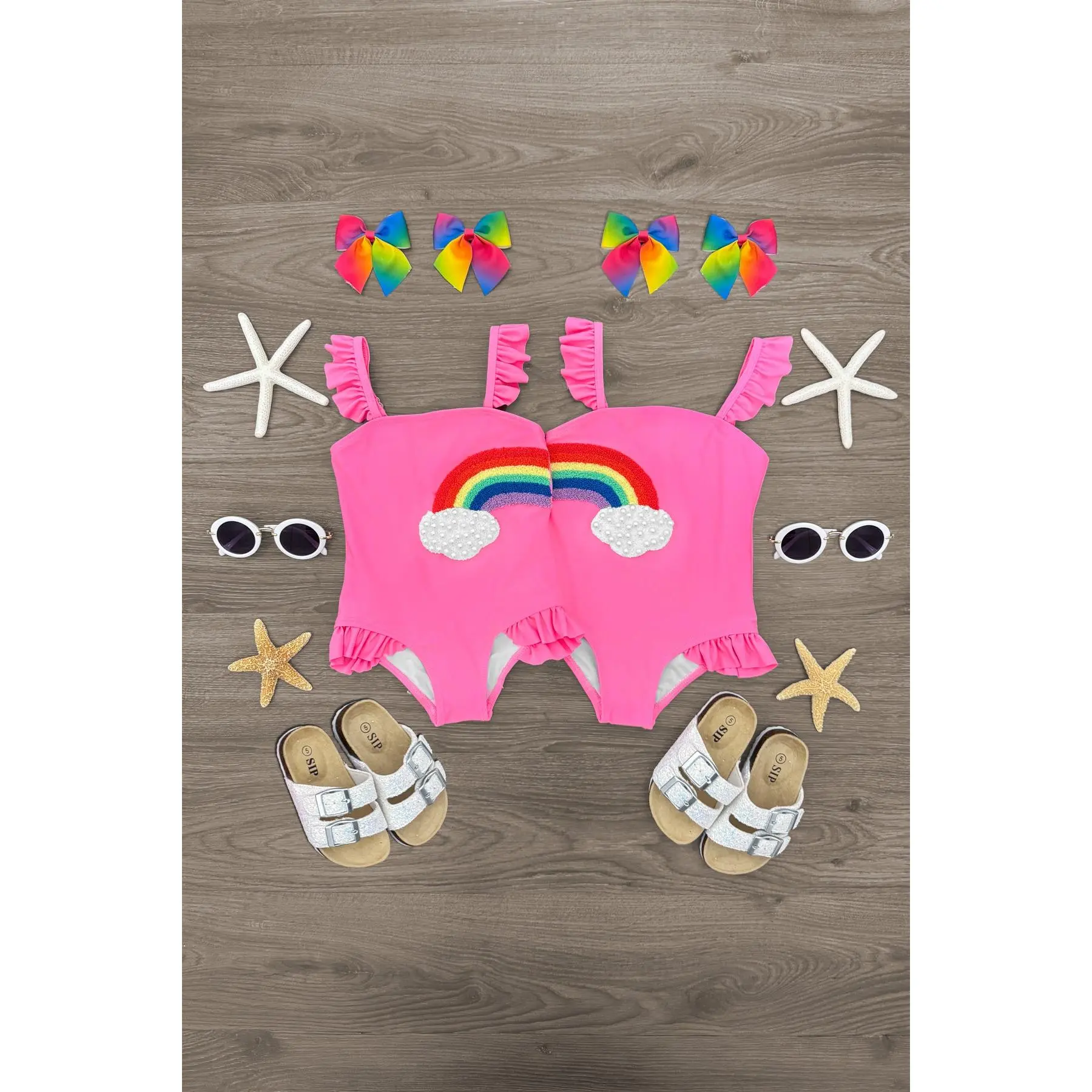 Pink Rainbow BFF Swimsuit