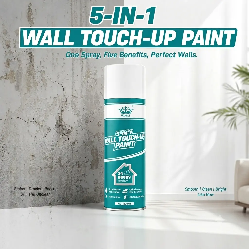 Interior Touch Up Wall Spray Paint, Quick Dry Aerosol Drywall Repair Coating, Smooth Finish for Small Wall Scratch & Spot Touch-Ups, Easy DIY Wall Glow-Up Renovation Supply for Indoor Refresh Projects