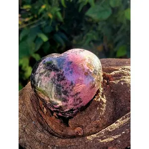 Rhodonite Heart, Stone of Compassion and Balance