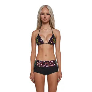 Bedazzled Babe Multicolored Sequin Top