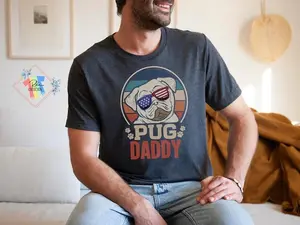 Pug Shirt, Pug Daddy Shirt For Men, Gift For Pug Owner Dad Shirt Dad Gift From Daughter, Dad Gift From Son Hoodie, T-shirt and sweater
