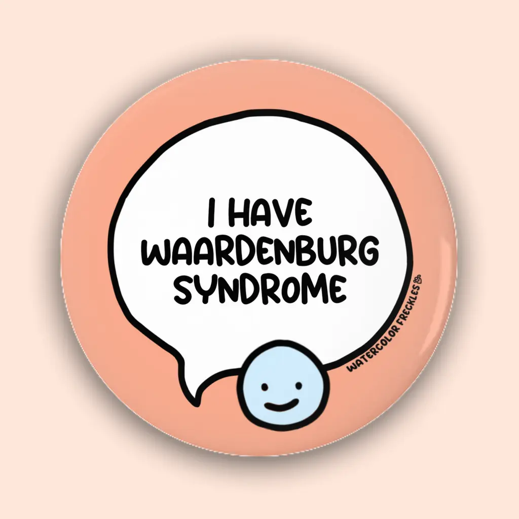 I Have Waardenburg Syndrome Speech Bubble Pin Button || Disability Pinback Button || Chronically ill Communication Awareness Badge