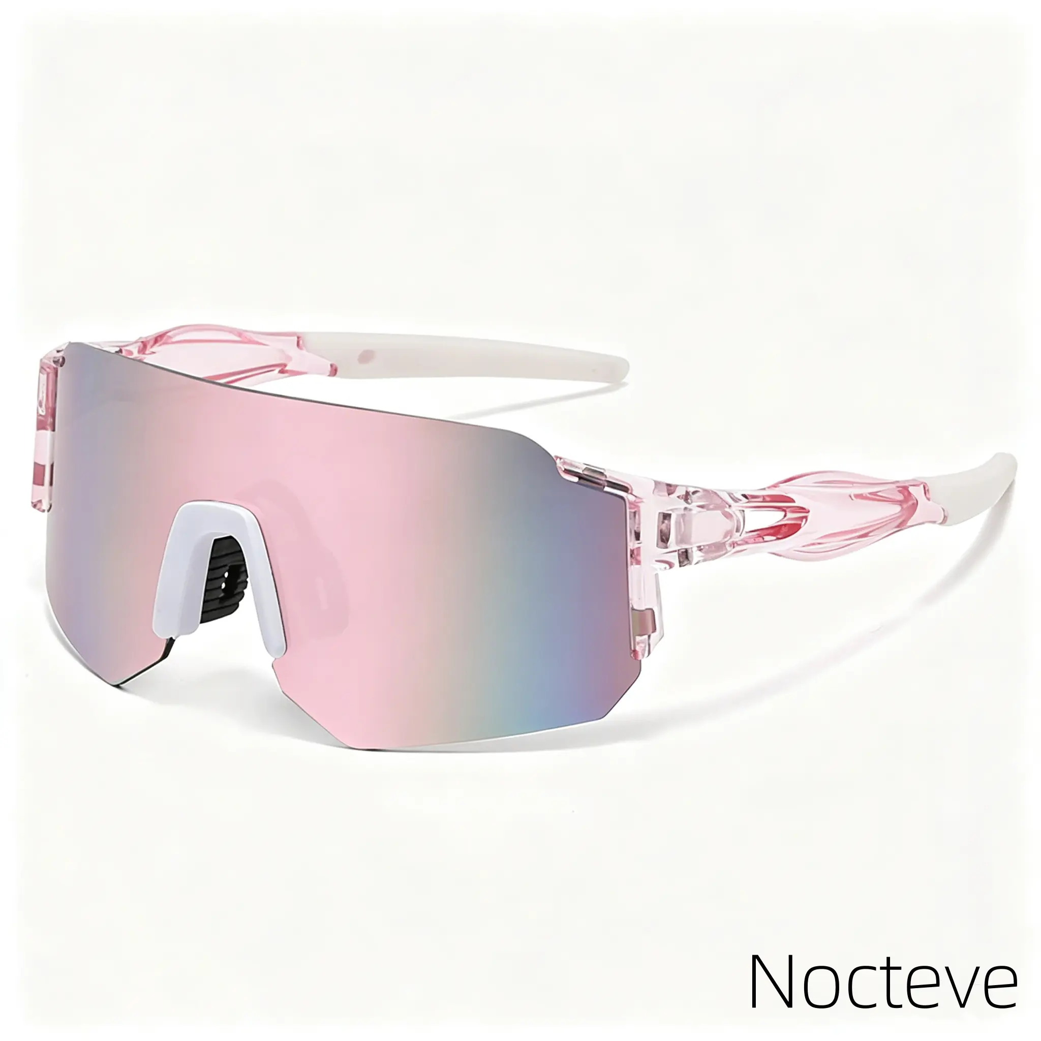 Bike Riding Integrated Mirrored Sports Glasses, Wind Block UV Shield Cycling Eyewear, Color Reflective Outdoor Training Shades, All Terrain Sports Protective Sunglasses