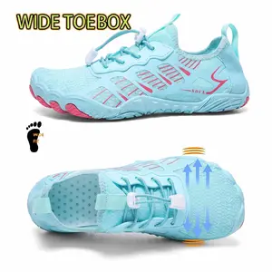 Women’s Wide Toe Box All-Season Water Shoes, Breathable Quick-Dry Water-Resistant Sneakers, Durable Non-Slip Footwear for Rainy Days, Beach, Camping & Daily Wear, Comfortable Low-Top Trainers