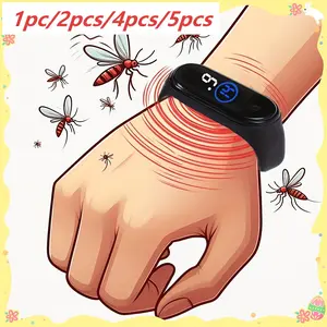 Unisex Mosquito Repellent Wristbands for Home Use: Safe And Portable, Comfortable to Wear Without Burden, Available in Packs of 1, 2, 4, Or 5, Suitable for Home, Camping, And Various Outdoor Scenarios